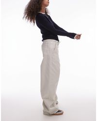 TOPSHOP - Pull On Tie Waist Trouser - Lyst