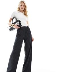 JDY Tall - Pantalones De Pernera Ancha Con Raya Diplomática De - Lyst