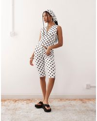 Reclaimed (vintage) - Polka Dot Print Capri Trouser Co-ord - Lyst