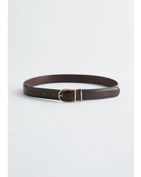 & Other Stories - Leather Belt With Gold Buckle - Lyst