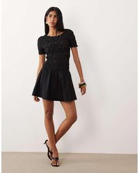 Y.A.S - 3D Textured Flippy Mini Dress - Lyst