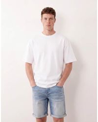 ASOS - Stretch Slim Regular Length Denim Shorts - Lyst