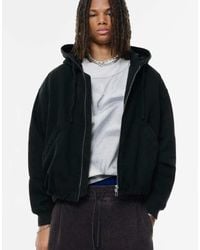 Pull&Bear - Stwd Hooded Bomber Jacket - Lyst