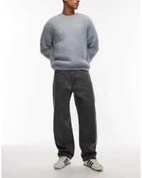 Obey - – klassische weite jeans mit knitter-waschung - Lyst