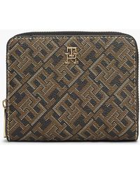 Tommy Hilfiger - Hilfiger Icon Print Zip-Around Wallet - Lyst