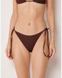 Calzedonia - Tie Bikini Bottoms Crinkle Waves - Lyst
