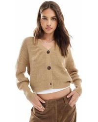 Vero Moda - Cardigan A Coste Spesse Con Bottoni - Lyst