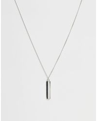 ASOS Ketting Met Staafje - Metallic