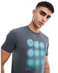 Armani Exchange - Blurred Circle Logo Print T-shirt - Lyst