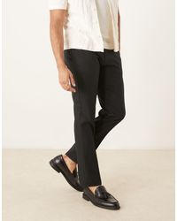 ASOS - Nette Slim-Fit Broek Van Linnenmix - Lyst