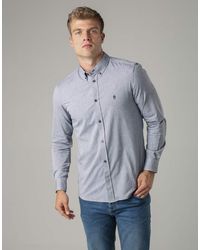 French Connection - Cotton Long Sleeve Oxford Shirt - Lyst