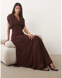 TFNC London - Bridesmaid Pleated Chiffon Maxi Dress - Lyst