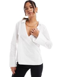 ASOS - Chemise cache-cœur avec patte - Lyst
