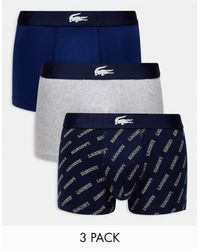 Lacoste - – 3er-pack elastische unterhosen aus baumwolle - Lyst