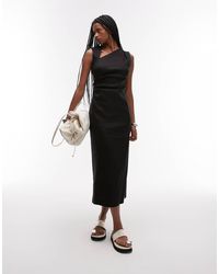 Mango - Vestito Midi Con Cut-Out Sulla Spalla - Lyst