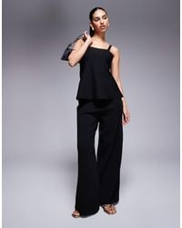 ASOS - Knitted Compact Wide Leg Trouser Co-ord - Lyst