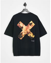 Collusion - Unisex - t-shirt avec logo à imprimé flamme - Lyst