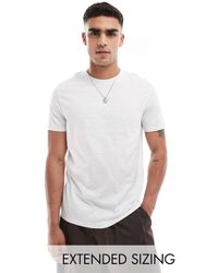 ASOS - T-Shirt Girocollo Basic Color Bianco Mélange - Lyst