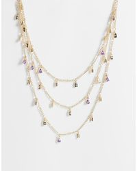 Reclaimed Vintage - Wrap Around Gem Stone Necklace - Lyst