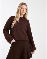 ASOS - Wide Sleeve Knitted Jumper Co-ord With Wool - Lyst