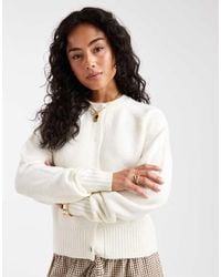 Threadbare - Crew Neck Button Through Cardigan - Lyst