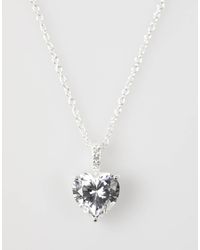 Lovisa - Collier en argent massif avec pendentif cœur en zircons cubiques - Lyst