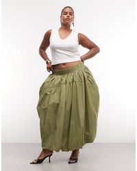 ASOS - Asos design curve midirock mit verstellbarem tunnelzug und taschen-detail - Lyst