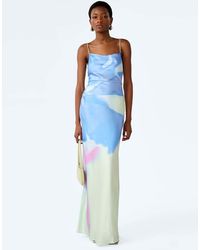 OMNES - Dresses Ginny Satin Maxi Dress With Lace-Up Back - Lyst