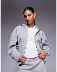 ASOS - Co-ord Zip Through Hoodie With Balloon Sleeve - Lyst