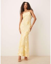 Gina Tricot - Strappy Flower Embroidery Maxi Dress - Lyst