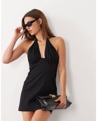 Mango - X hailey bieber - robe courte dos nu torsadée devant - Lyst