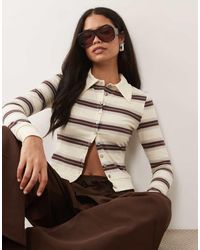 Lioness - Bada Bing Cotton Button Up Collar Detail Top - Lyst