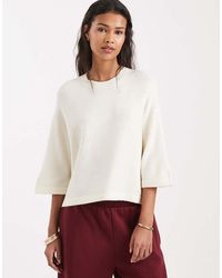 ONLY - Boxy Knitted T-shirt - Lyst