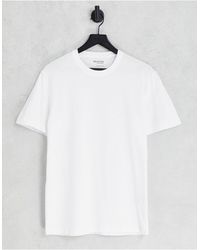 SELECTED - Cotton Slim Fit Crew Neck T-shirt - Lyst
