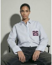HYPEDROP - Camicia A Maniche Lunghe Color Acqua Antico - Lyst