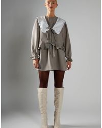 Glamorous - Crop Top With Large Ruffle Collar - Lyst