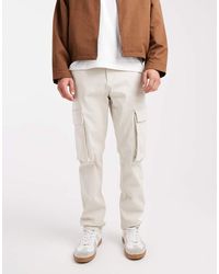 French Connection - Cotton Relaxed Fit Turn-Up Cargo Trousers - Lyst