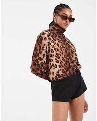 ASOS - High Neck Funnel Neck Bubble Jacket - Lyst