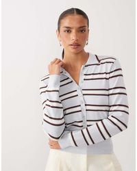 Nobody's Child - Fine Knit Long Sleeved Polo Top - Lyst