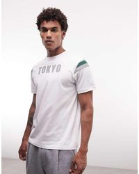 ASOS - Regular Cut And Sew T-shirt With Tokyo Text Graphic - Lyst