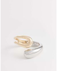 ASOS - Mixed Metal Cuff Bracelet - Lyst
