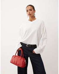 Lioness - Bloom V-neck Oversized Long Sleeve T-shirt - Lyst