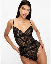 Ann Summers - Hold Me Tight Underwire Lace Bodysuit - Lyst