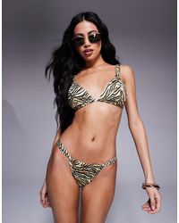 ASOS - – gia – bikini-tanga mit animalprint - Lyst