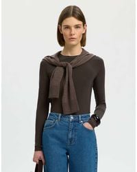 SELECTED - Long-sleeved T-shirt - Lyst