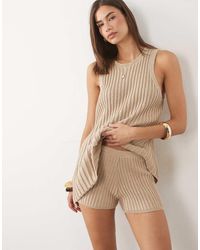 ASOS - Knitted Pleated Short Co-Ord - Lyst