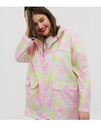 ASOS Verstaubare Jacke mit Tierfellmuster - Mehrfarbig
