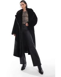 ASOS - – longline-mantel zum überwerfen aus kunstpelz - Lyst