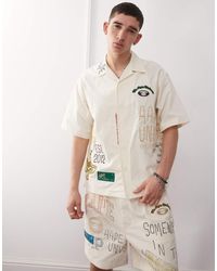 Aape By A Bathing Ape - Aape By A Bathing Ape Multi Logo College Short Sleeve Shirt - Lyst