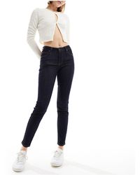 Lee Jeans - Lee - scarlett - jeans skinny a vita alta color indaco slavato - Lyst